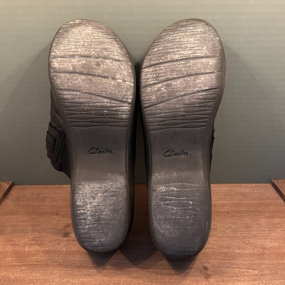 Clarks Womens Dark Brown Casual Comfort Slip On Mules Size 9M - Picture 7 of 7